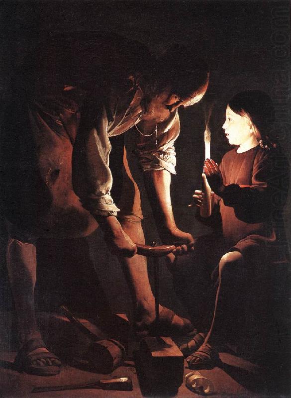 LA TOUR, Georges de Christ in the Carpenter's Shop (detail) s china oil painting image